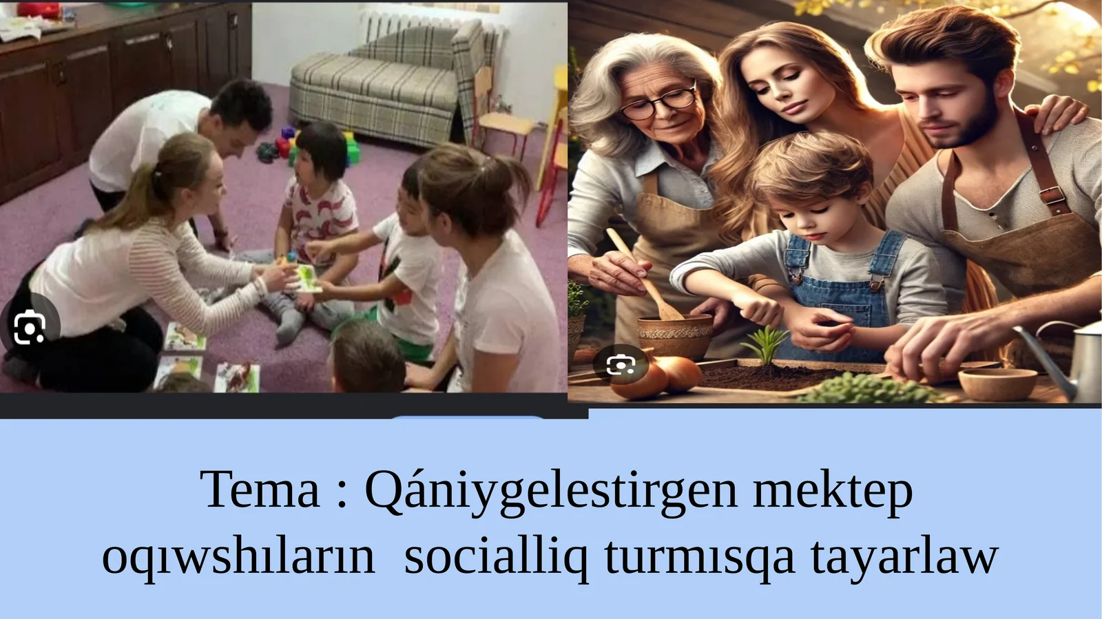Qániygelestirgen mektep oqıwshıların socialliq turmısqa tayarlaw