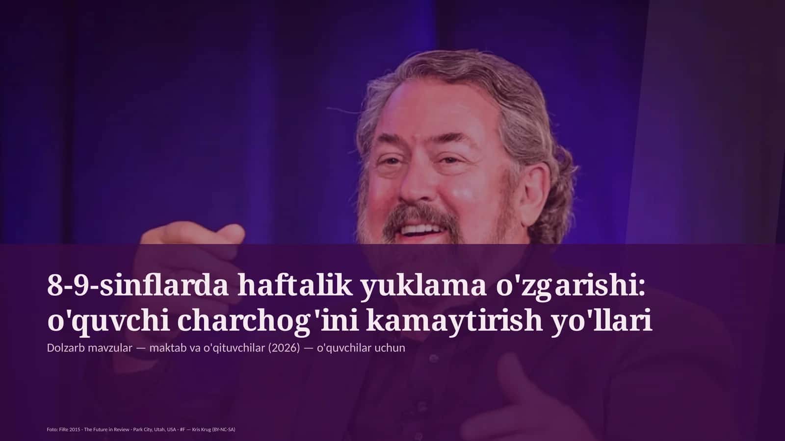 8-9-sinflarda haftalik yuklama o'zgarishi: o'quvchi charchog'ini kamaytirish yo'llari