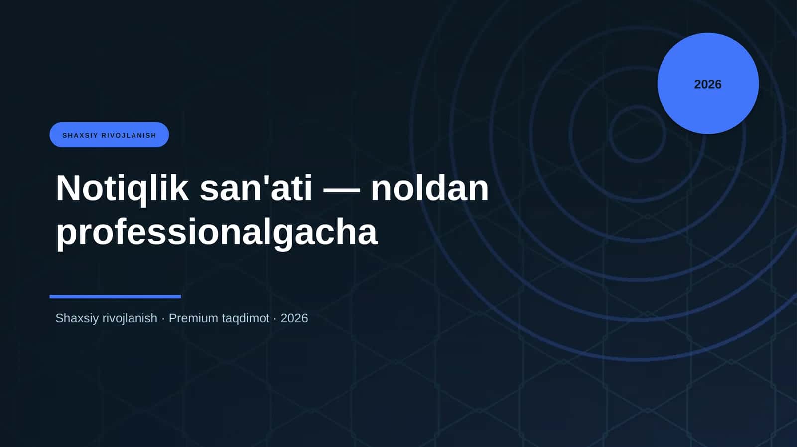 Notiqlik san'ati — noldan professionalgacha