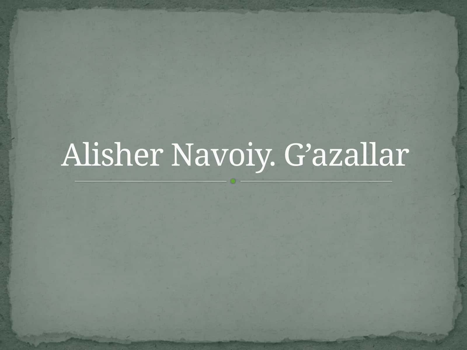 G’azallar