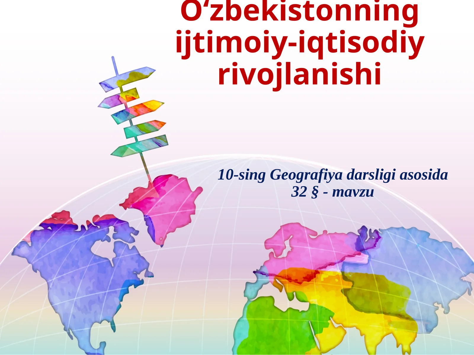 O‘zbekistonning ijtimoiy-iqtisodiy rivojlanishi