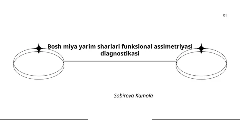 Bosh miya yarim sharlari funksional assimetriyasi diagnostikasi