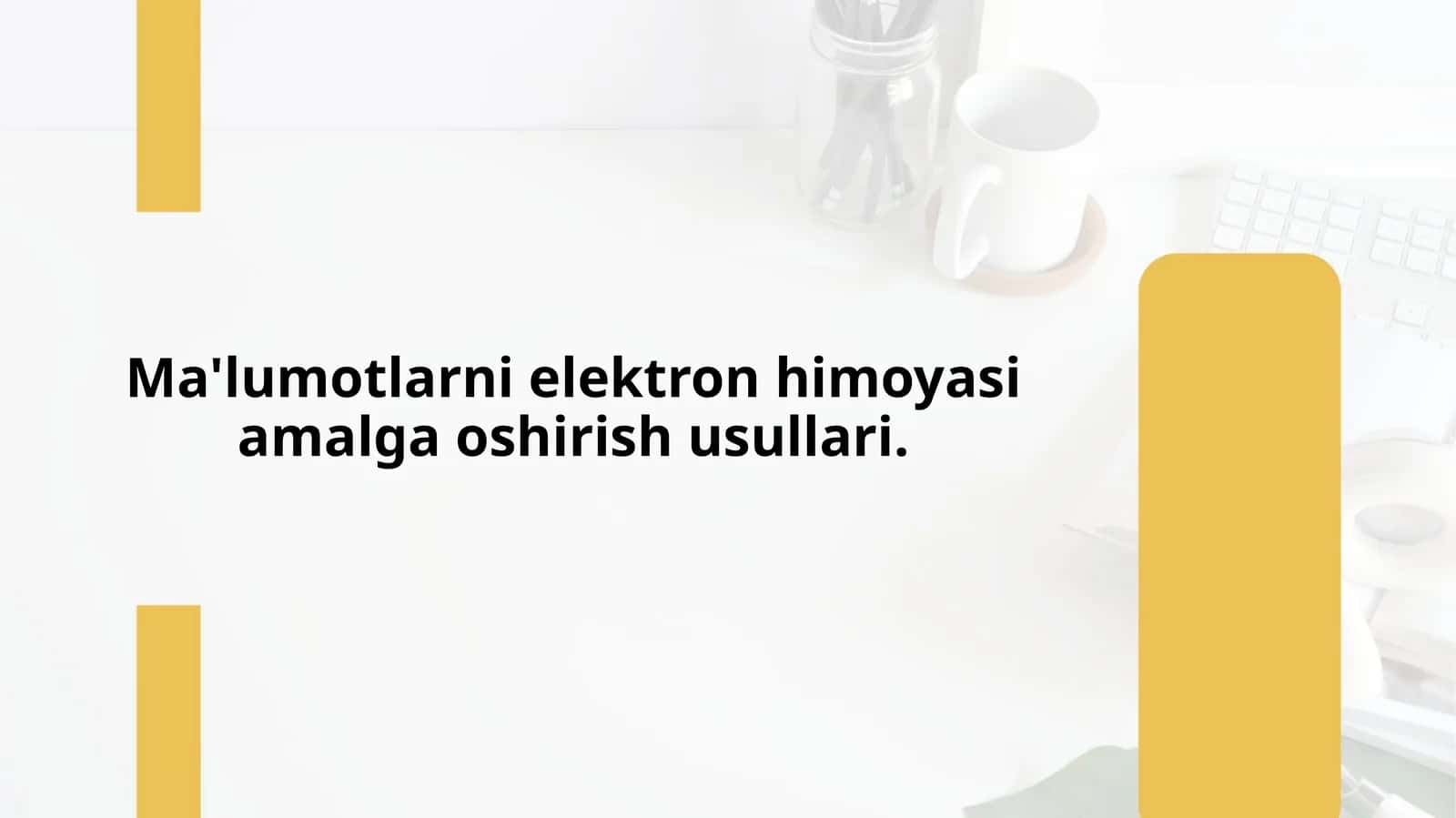 Ma'lumotlarni shifrlash texnologiyalari va usullari