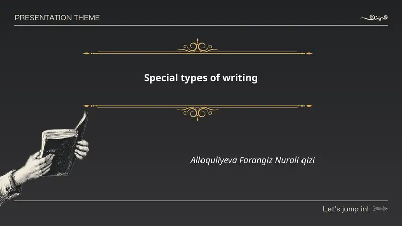 Special types of writing