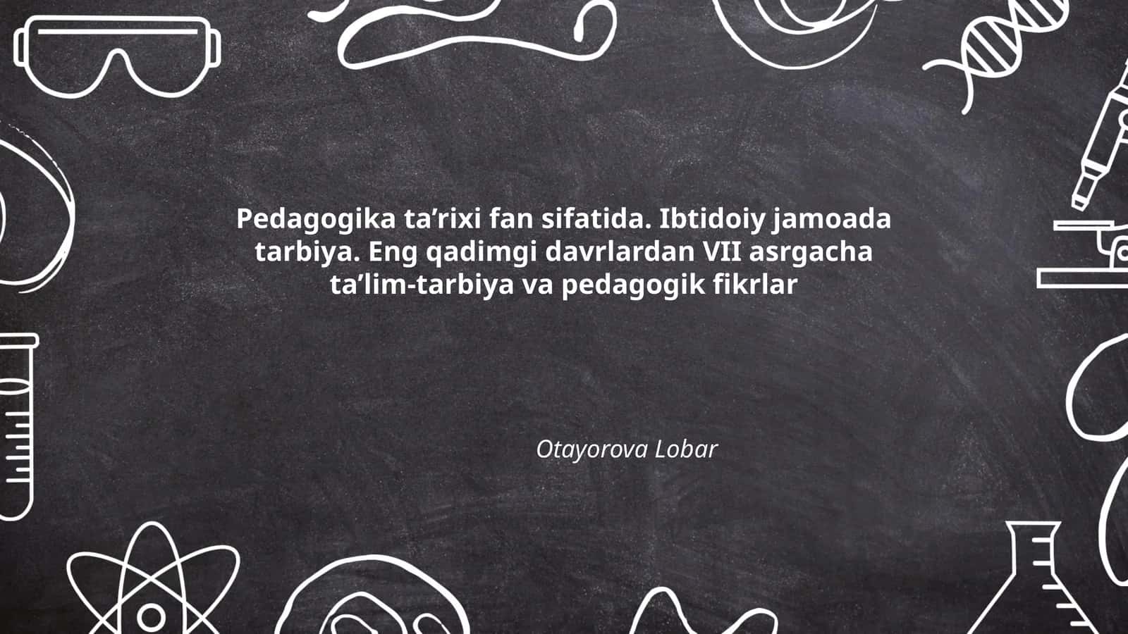 Ibtidoiy jamoada tarbiya
