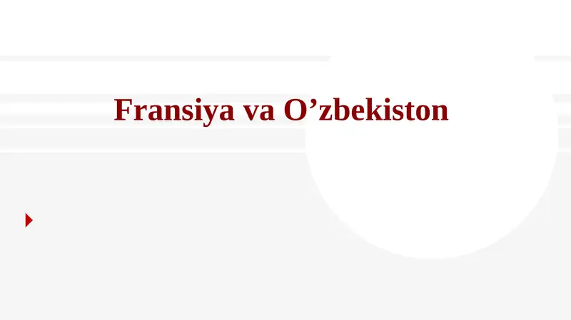 FransiyavaO’zbekiston