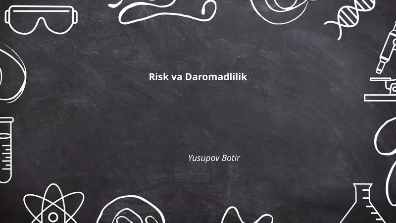 Risk va Daromadlilik