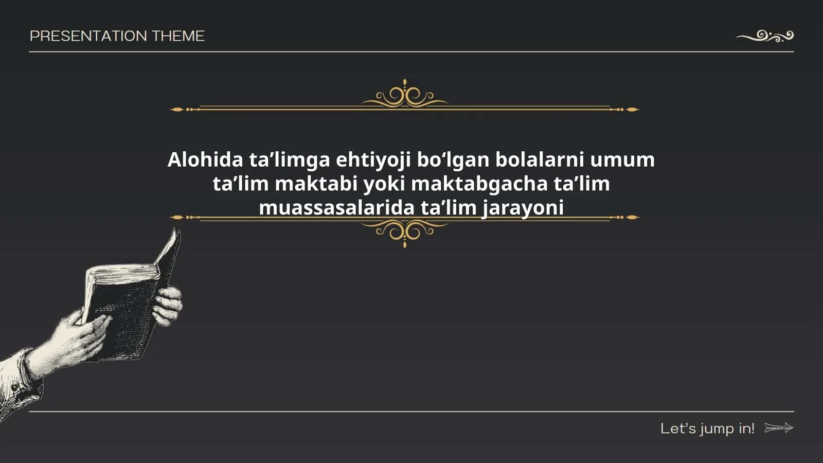 Alohida taʼlimga ehtiyoji boʻlgan bolalarni umum taʼlim maktabi yoki maktabgacha taʼlim muassasalarida taʼlim jarayoni