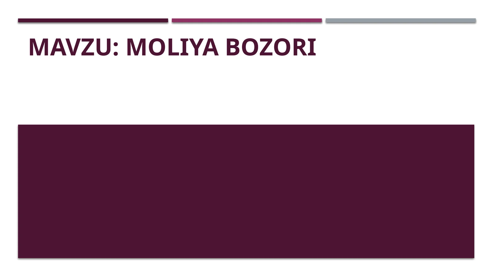 Moliya bozori