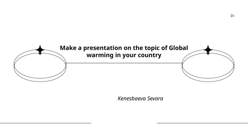 Make a presentation on the topic of Global warming in your country