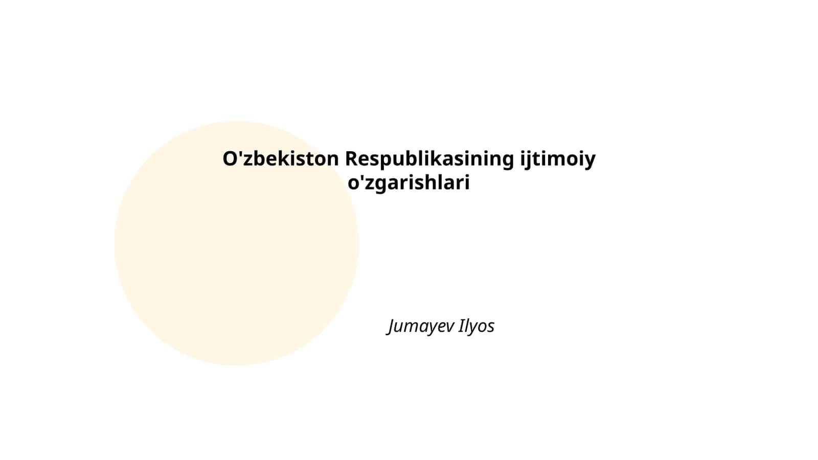Ta'lim tizimidagi islohotlar