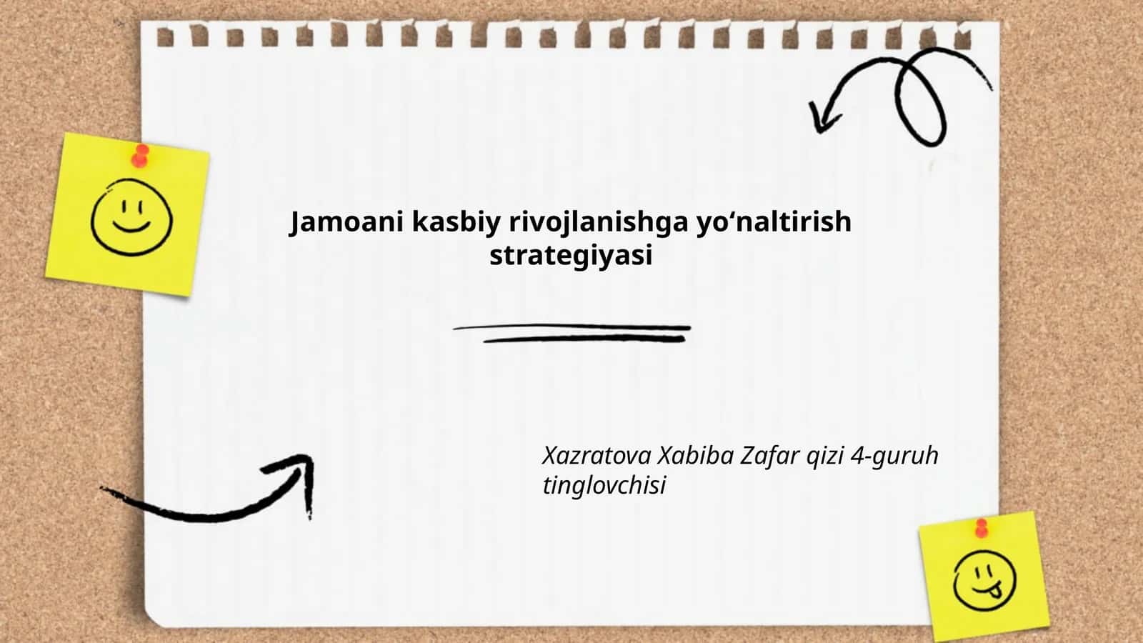 Jamoani kasbiy rivojlanishga yoʻnaltirish strategiyasi