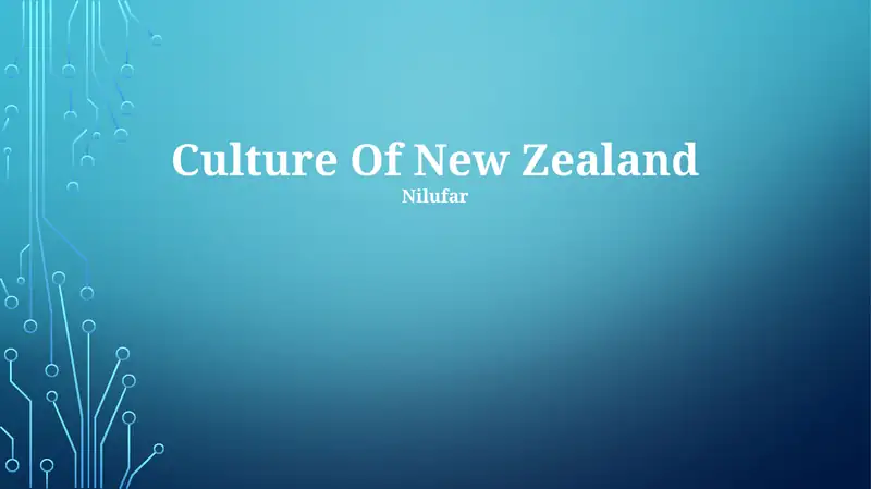 Culture Of New Zealand