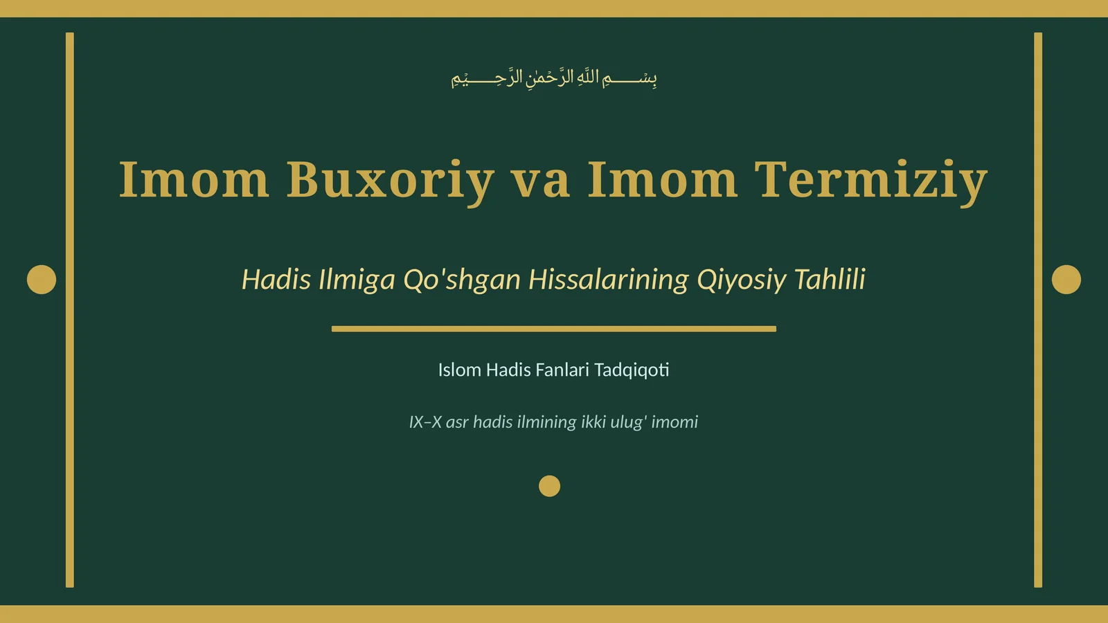 Imom buxoriy
