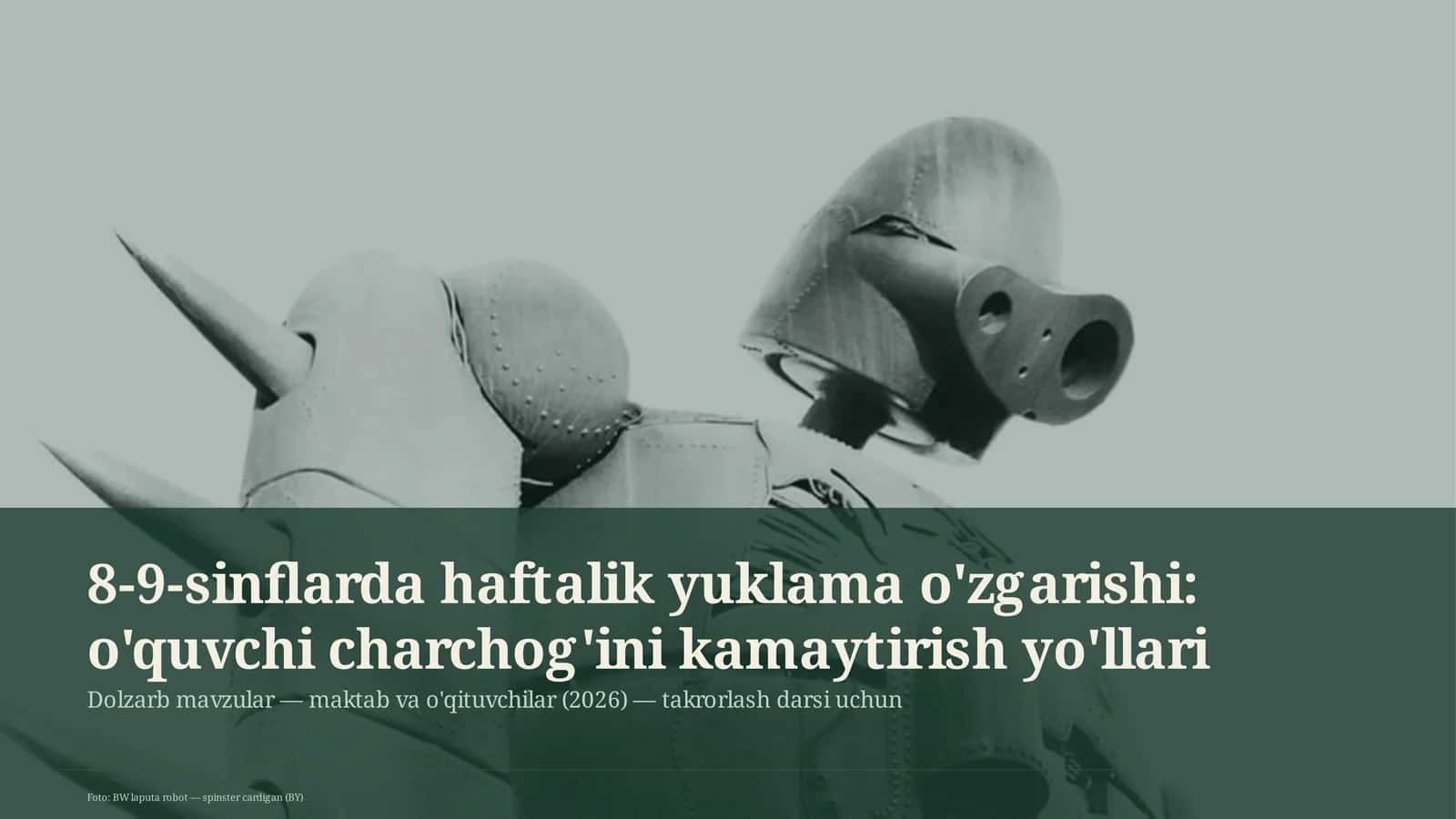 Dolzarb mavzular — maktab va o'qituvchilar (2026) — takrorlash darsi uchun