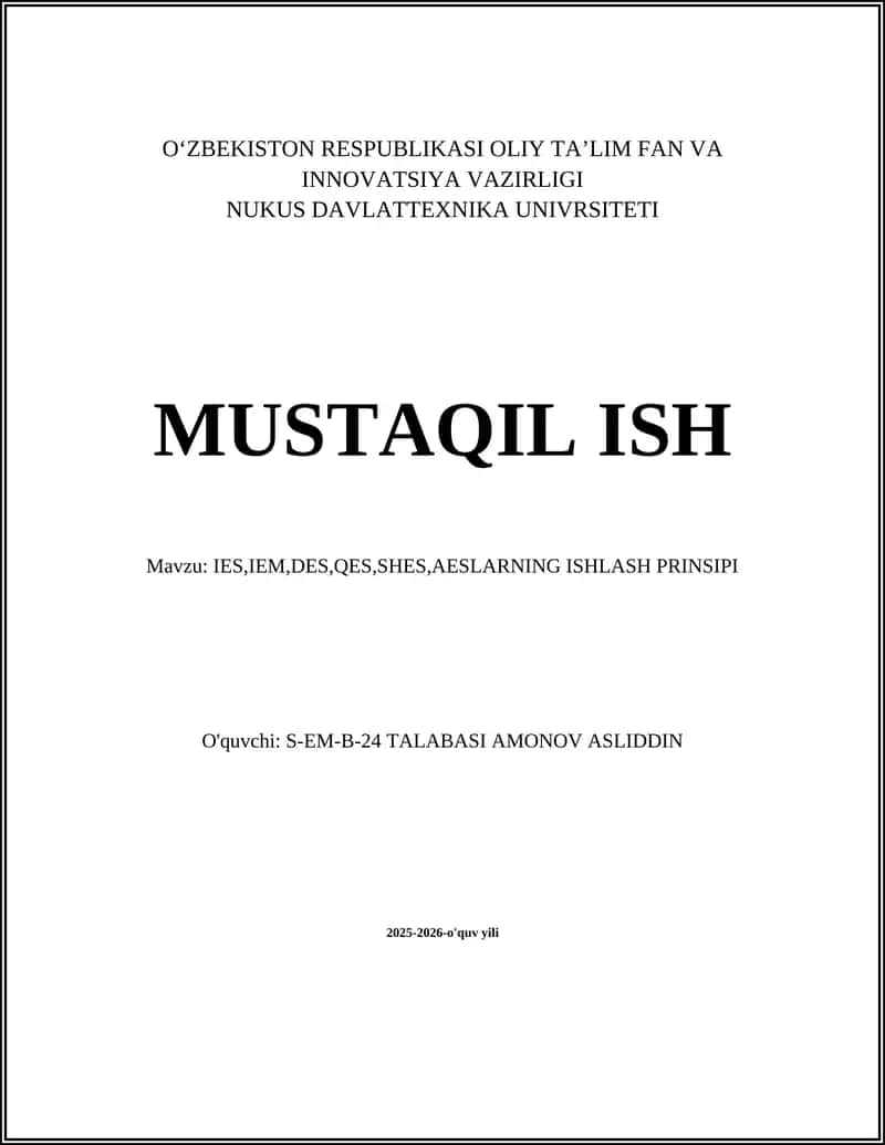 Integrallashgan Elektr Stansiyalari (IES)