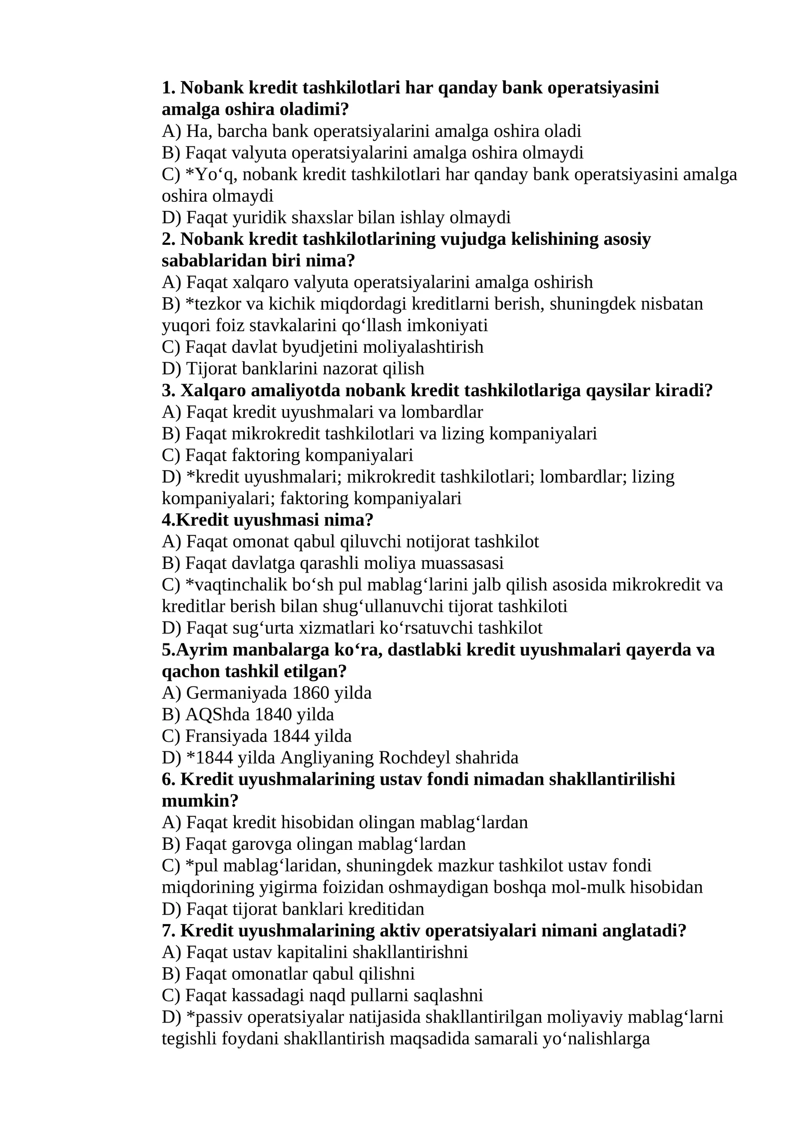 Nobank kredit tashkilotlari
