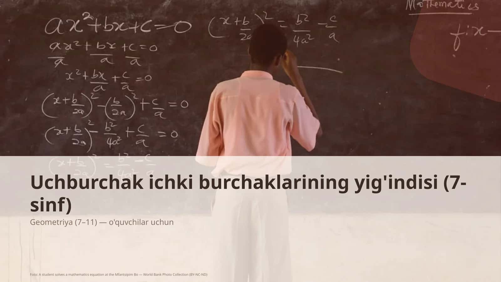 Uchburchak ichki burchaklarining yig'indisi (7-sinf)