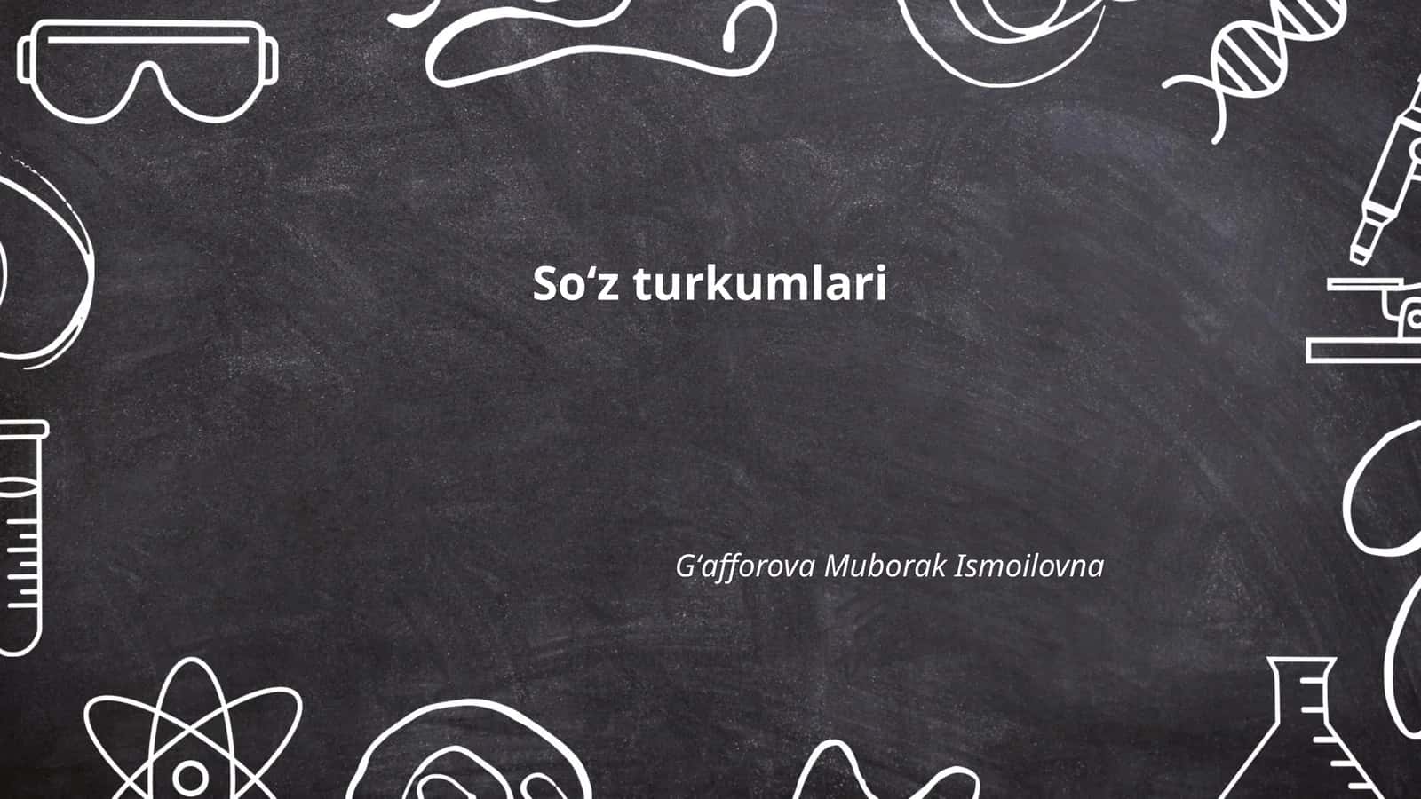 Soʻz turkumlari