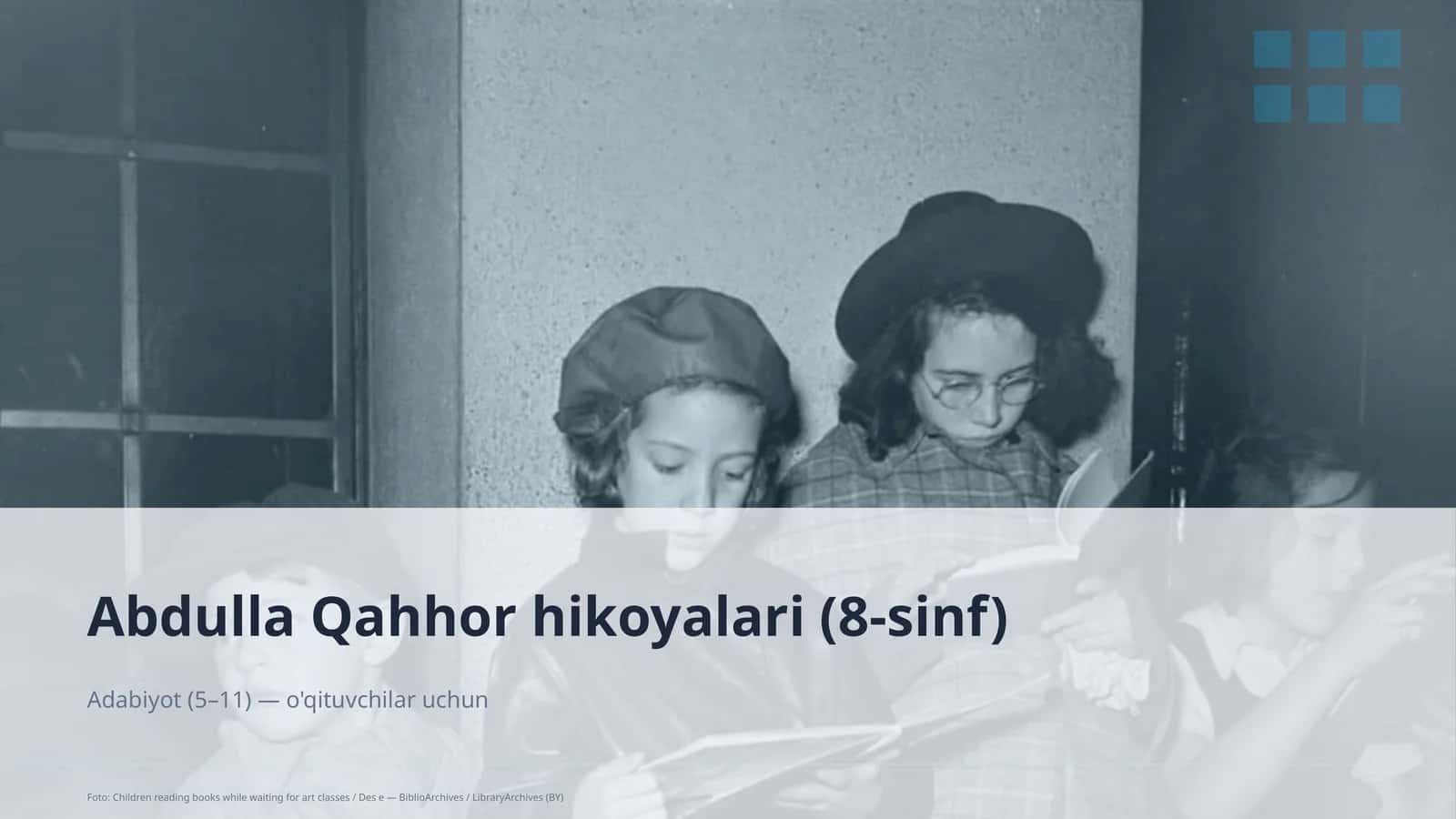 Abdulla Qahhor hikoyalari (8-sinf)
