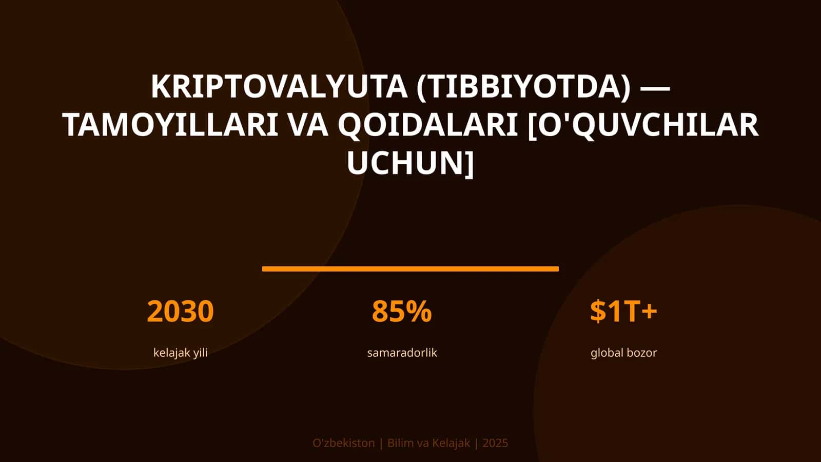 Kriptovalyuta (Tibbiyotda) — Tamoillari va Qoidalari [O'quvchilar uchun]