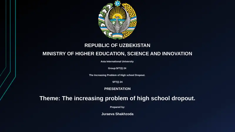 The Increasing Problem of High School Dropout