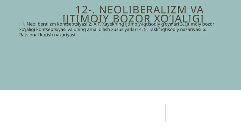 Iqtisodiy ta’limotlar tarixi: o’quv qo’llanma