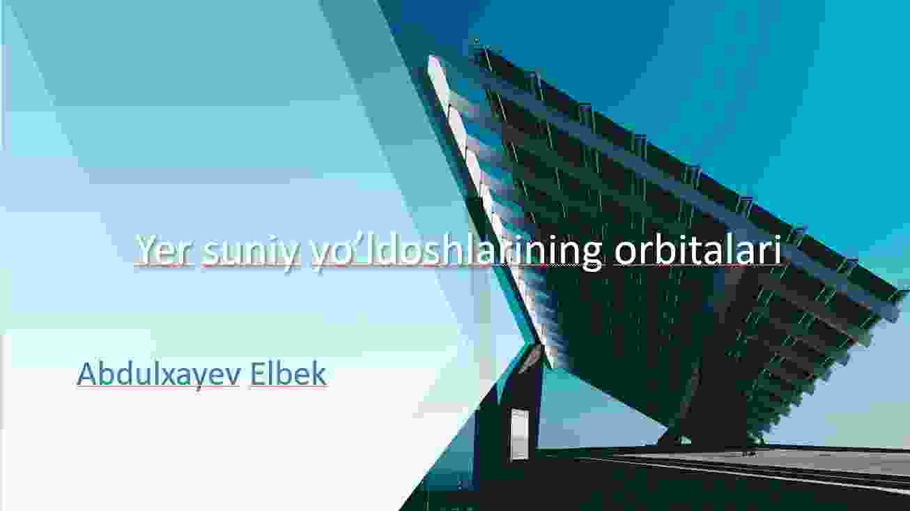 Yer suniy yo'ldoshlarining orbitali