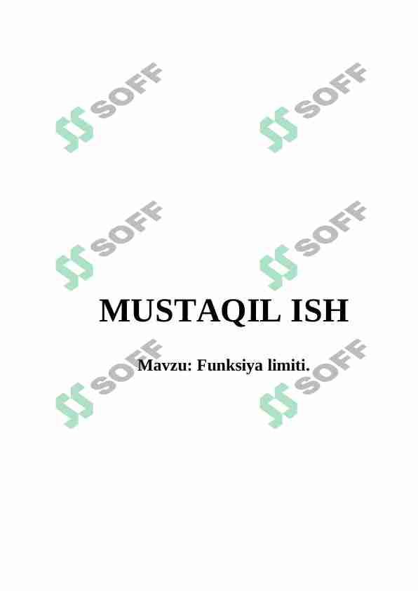 Funksiya limiti