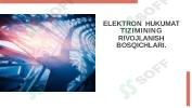 Elektron hukumat tizimining rivojlanish bosqichlari