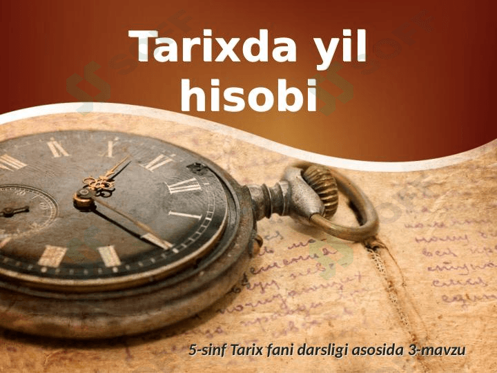 Tarixda yil hisobi 5 sinf
