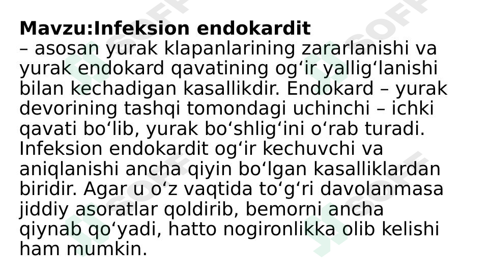 Infeksion endokardit