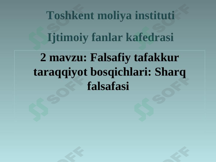 Sharq falsafasi