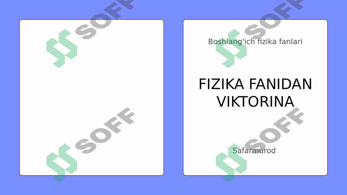 Fizika test kuchlar