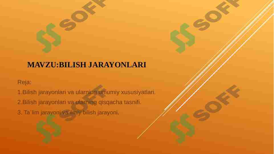 bilish jarayonlari