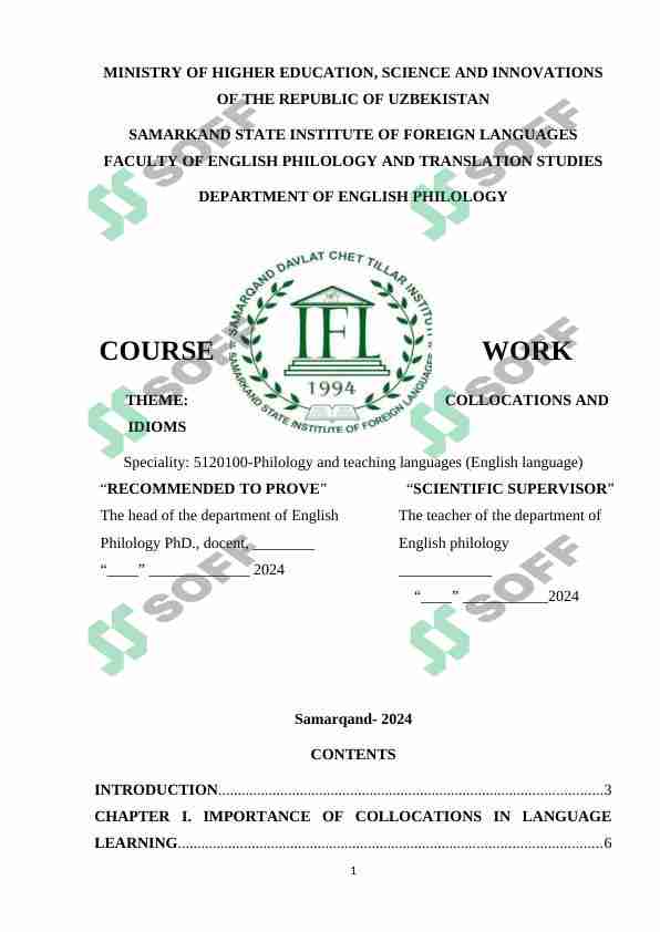 Collocation and idioms