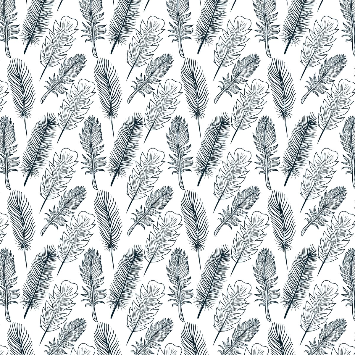 Choksiz pat naqshlari dizayni | Seamless feather pattern design