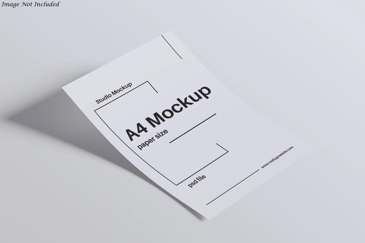 A4 qog'oz o'lchamidagi maket | A4 paper size mockup