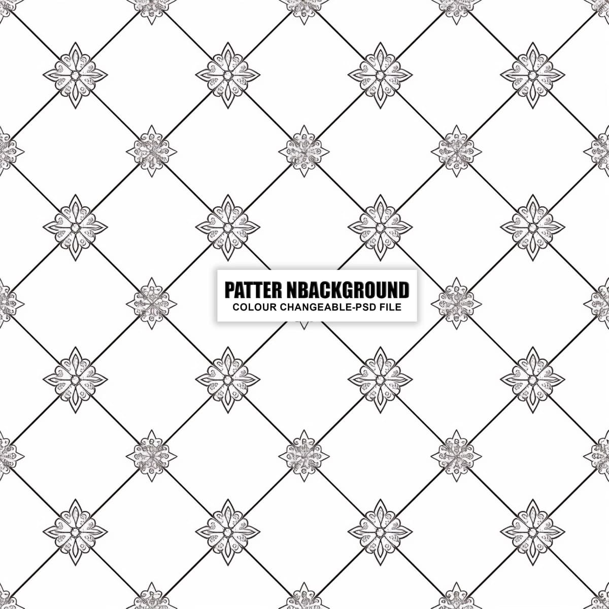 Elegant vintage bezakli geometrik gulli choksiz naqsh | Seamless pattern with elegant vintage ornamental floral geometric