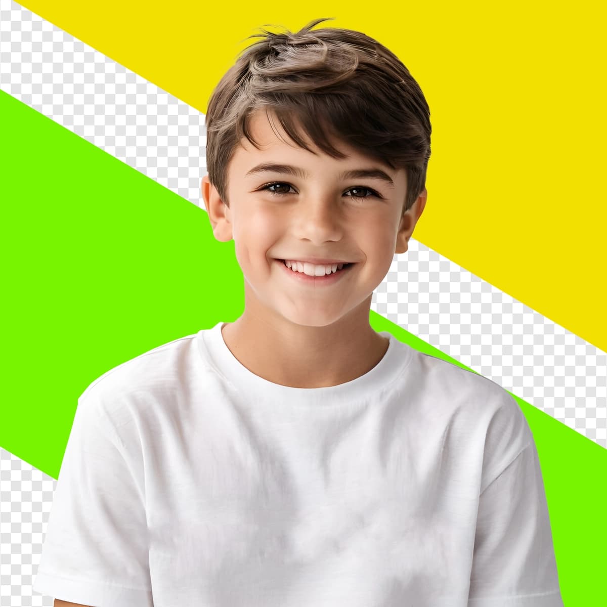 Oq ko'ylak kiygan bola "Menga shuni ayting" deb yozibdi | Boy with white shirt that says word it