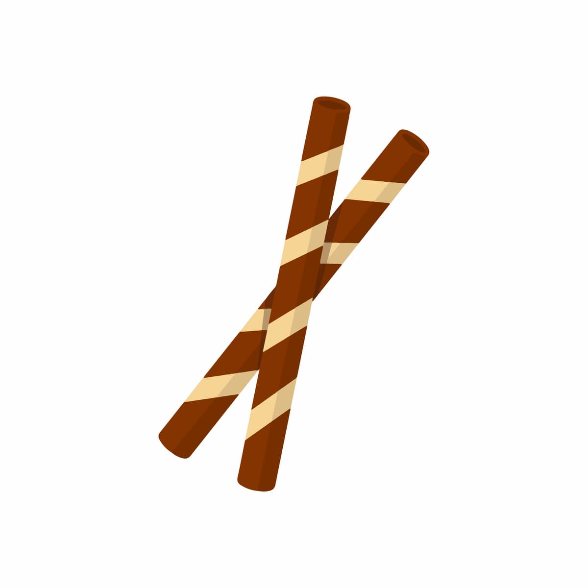 Gofretli rulonli vektor tasvir belgisi rangli | Wafer roll vector illustration icon colorful
