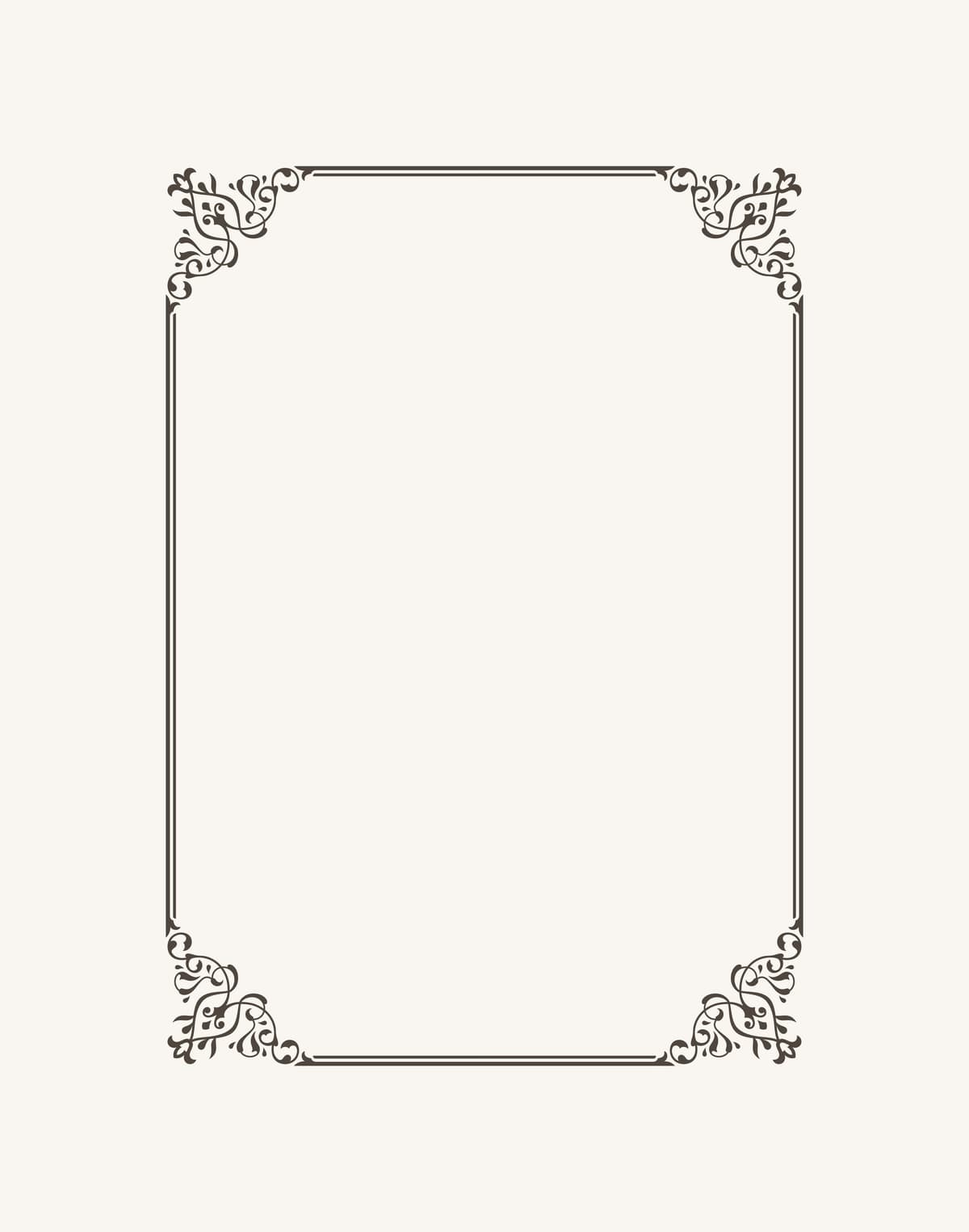 Vintage kalligrafik ramka | Vintage calligraphic frame