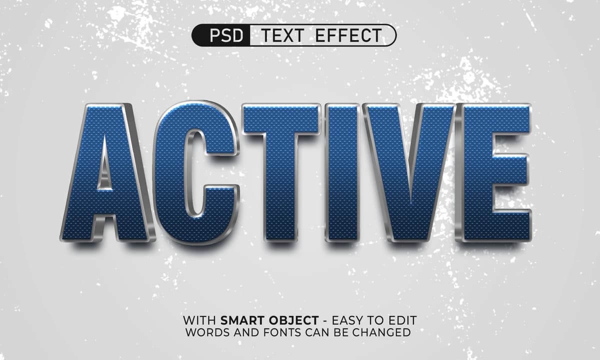 3D effektli tahrirlanadigan matn faol | Editable text active with 3d effect