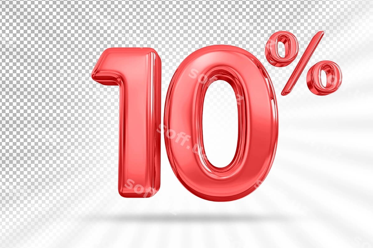 10 foiz qizil taklif 3D | 10 percent red offer 3d