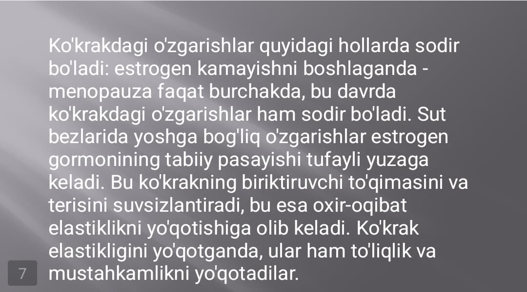 Sut bezlarning yoshga doir o'zgarishi