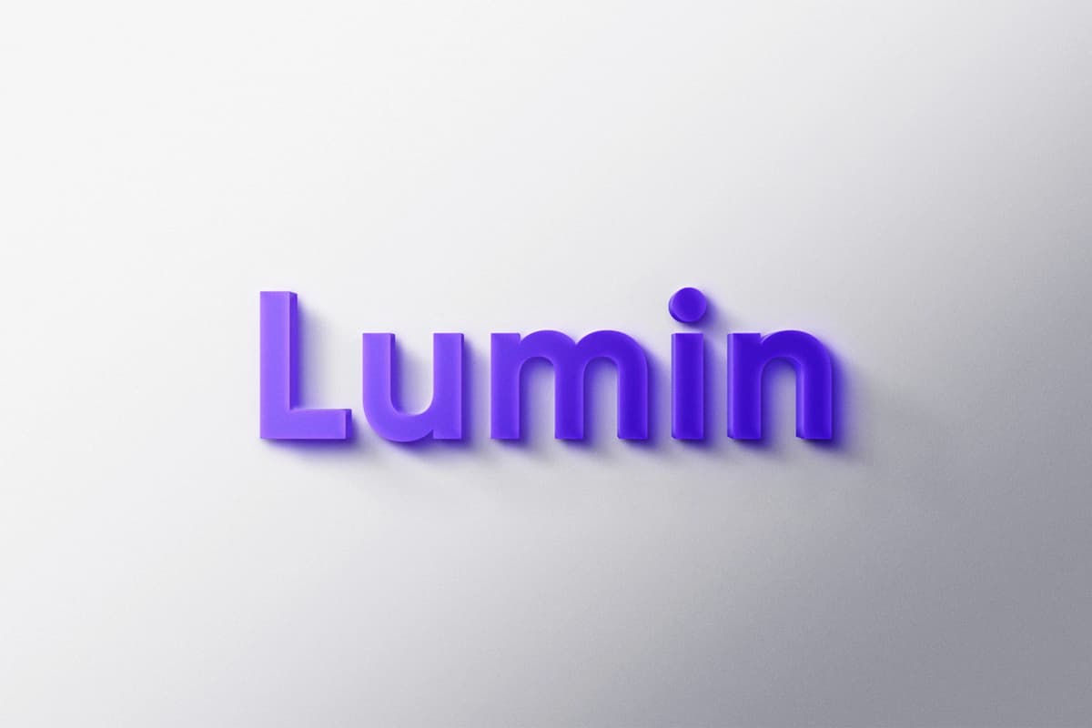 3D yorqin logotip maketi | Logo mockup 3d luminous