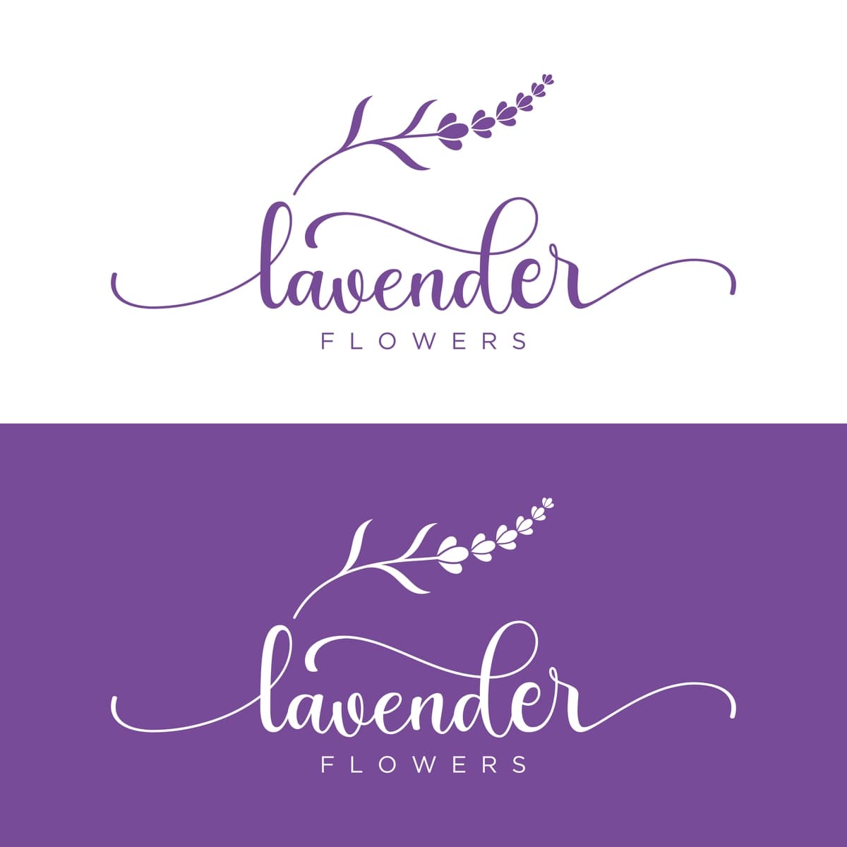Qo'lda chizilgan organik lavanta gul logotipi logotipi logotipi kosmetikasi | Hand drawn organic lavender flower logo template designlogo cosmetic