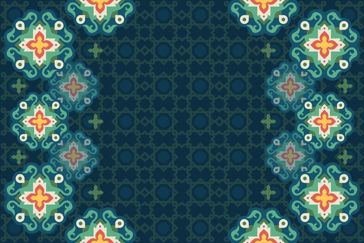 Yassi dizayn arab foni | Flat design arabic background
