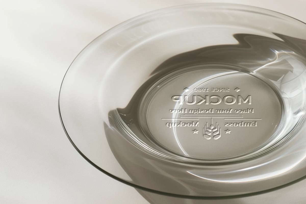 Shisha logotip effekti maketi | Glass logo effect mockup