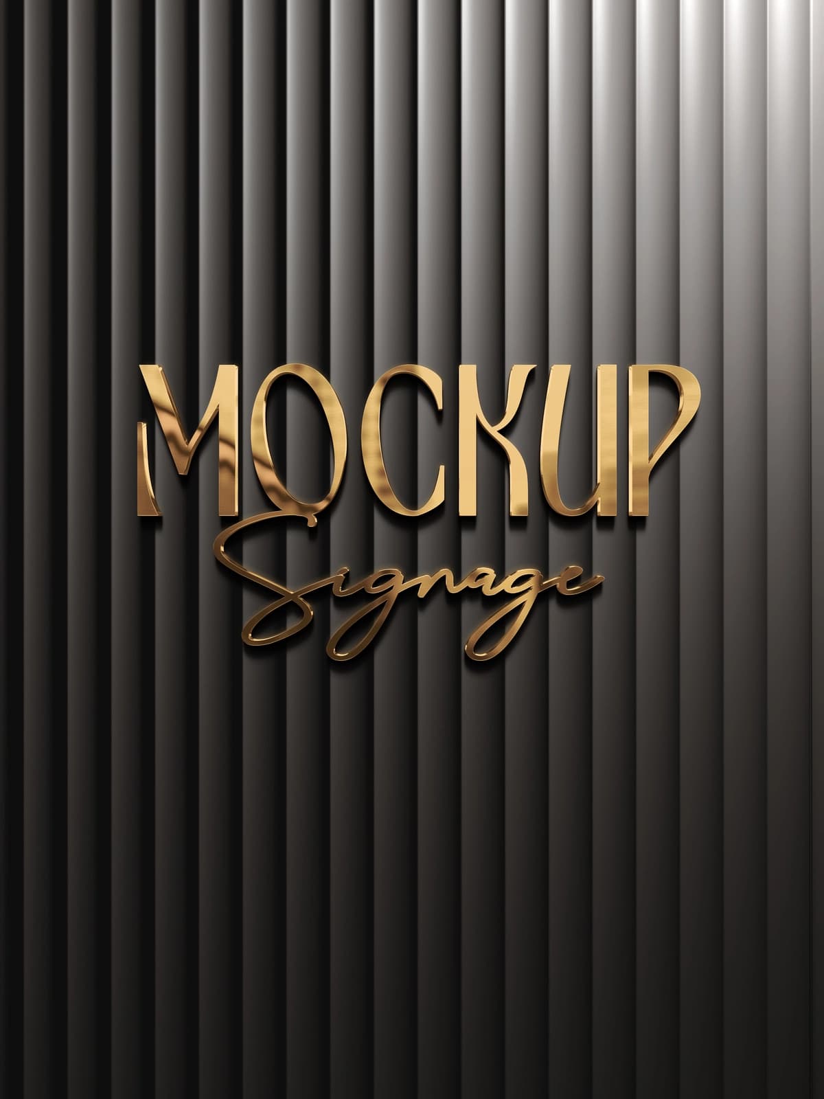 Panelli devor logotipi maketi | Paneled wall logo mockup
